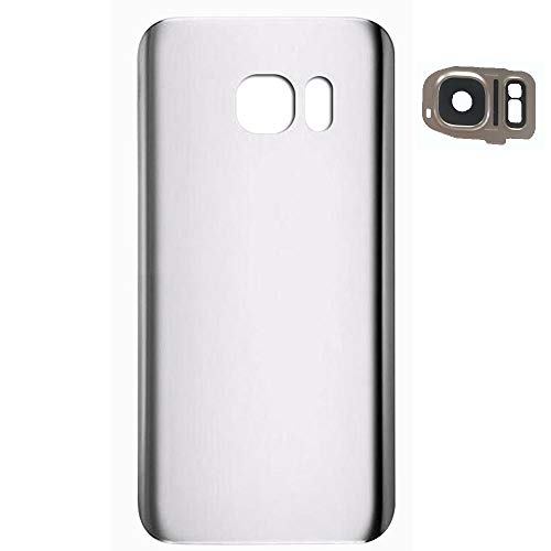 UU FIX Tapa de Batería para Samsung Galaxy S7 Edge SM-G935F(Plata) de la Reemplazo Parte Trasera Battery Cover con Kit Reparación.