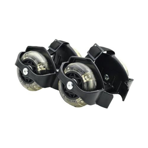 Patins à roulettes réglables avec roues doubles lumineuses et structure robuste en PVC
