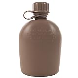 Rothco 3 Piece 1 Quart Plastic Canteen - Lightweight Outdoor Camping Survival Water Bottle, Coyote Brown
