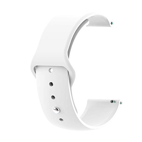 Image of Soft Silicone 20mm Strap Compatible with Amazfit Bip /Lite /GTS /Samsung Gear Sport /Galaxy Watch 42mm / Active /2 40-44mm /Realme Classic /Fashion Smartwatch Strap