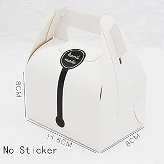 10 SZTUK Kraft Paper Box z uchwytem Cookie Muffin Cupcake Pieczenia Ciasto Pudełka Ślub Urodziny Boże Narodzenie Prezent Pudełka Opakowania (Color : 10pcs 15 * 30cm)