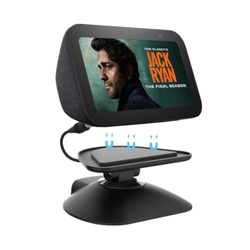 All-New Adjustable Charging Stand for Echo Show 5 (3rd Gen)， Tilt + Swivel Stand Multi Angle...