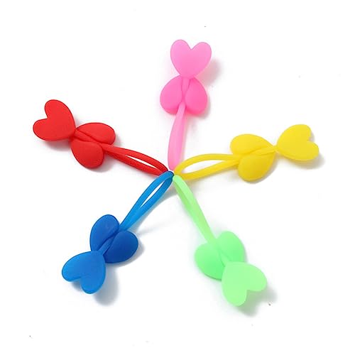 Cabilock Atar 5 Piezas Lazos De Silicona Reutilizables Corbatas Cable Organizador De Auriculares Lazos De Sujeción Reutilizables Clip De Sellado De Alimentos Pan De Molde Grado De Comida