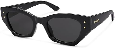 SOJOS Retro Trendy Polarized Sunglasses For Women Narrow Cat Eye ...