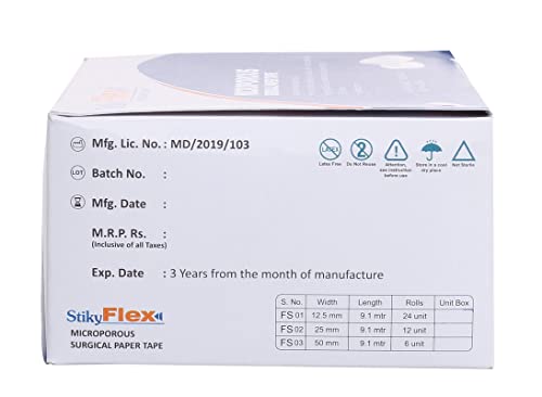 Image of Micropore Tape 25mm*9.1 MTR Pack of 12