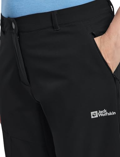Jack Wolfskin Damen Pico Trail Zip Off Pants Wanderhose, Schwarz, 38 EU