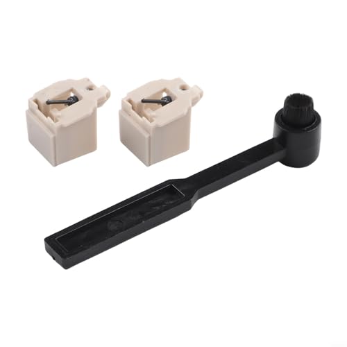BildeeMait Ago per giradischi ATN3600L per Audio-Technica AT-LP60X, punta conica per 33/45 giri/min, compatibile con AT3600 AT3650, con spazzola di pulizia (2 pezzi)