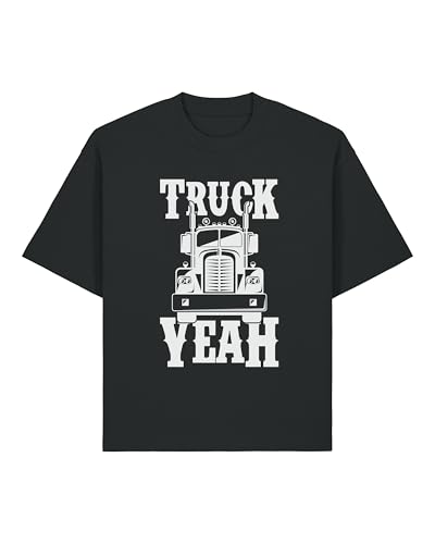 Truck Yeah American Truck Graphic - Camiseta unisex de algodón pesado, color negro, Negro, XL Grande alto