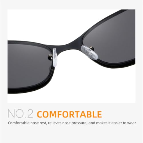 Lunettes de soleil ovales protégeant du soleil look rétro pour tous - 5