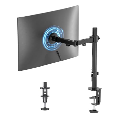 suptek PCモニターアーム シングルモニターアーム ディスプレイアーム 1画面 クランプ式 13-32インチ対応 高さ調節可能 耐荷重10kg VESA規格75-100mm MD9421