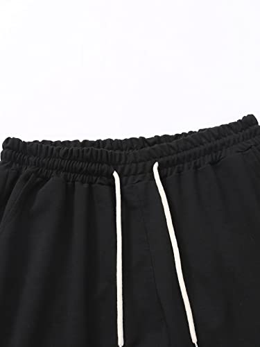 WDIRARA Men's Cartoon Bear Print Drawstring Waist Sweatpants with Pocket3