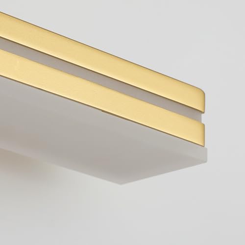 Image of SineRise 16-Inch LED Modern Bathroom Vanity Light Bar, Gold Modern Acrylic Bathroom Wall Lighting Fixtures Over Mirror (Cool White 6000K)