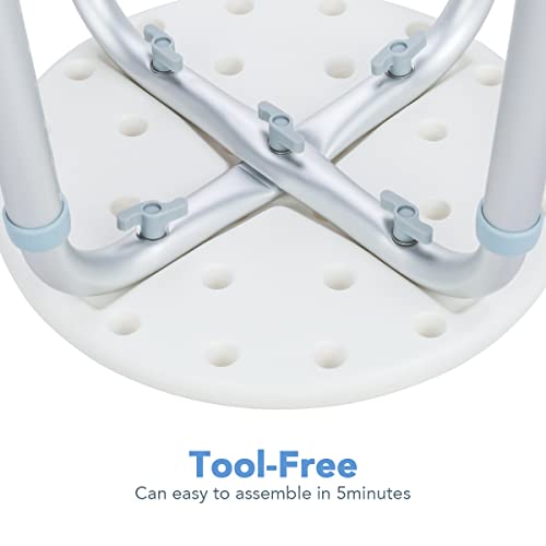 Oasisspace Shower Chair For Inside Shower, Adjustable Shower Stool,Bathtub Seat Bench With Anti-Slip Rubber Tips For Safety And Stability, Handicap Bathroom Stool For Seniors, Disabled, Handicap #TOP3