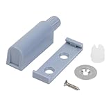 Lecreatekit Push-to-Open Schrankdämpfer Puffer mit Gummispitze für Soft-Close-Küchenschrankriegel Grau