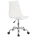 Flash Furniture Contemporary Transparent Acrylic Swivel Task Chair with Chrome Base