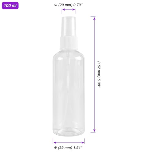 Botellas con atomizador para evitar derrames en equipaje botes de plástico de viaje 100 ml 3