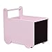 HOMCOM Carrello Porta Giochi per Bambini con 2 Lavagne per Disegnare, Impugnatura e Ruote, Legno MDF, 47x35x45.5cm, Rosa