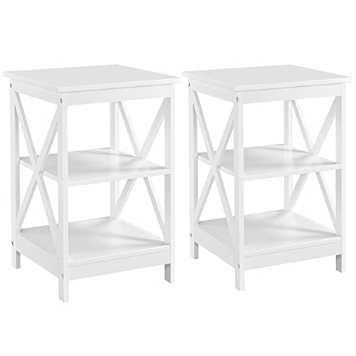 Yaheetech 2pcs Mesitas Auxiliares 40x40x61