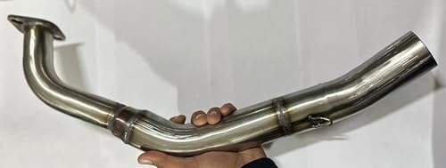 Austin Racing Exhaust Silence carbon with EXHAUST SILENCER BEND PIPE Steel AEROX LINK Bend Pipe for YAAMAHA AEROX 155 BP-1