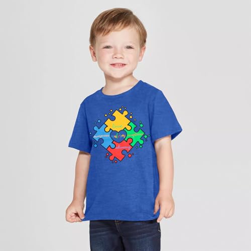 Autism is My Super Power Superhero Shirts Toddler Boys Autism Awareness Shirt Kids Summer Short Sleeve Tops3