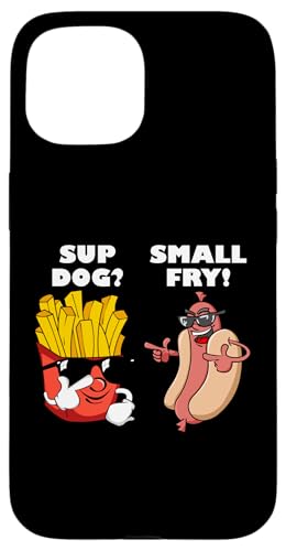 Fast Food Hot Dog And Small Fry ��������O���� Sup Dog BBQ �X�}�z�P�[�X iPhone 15 �p