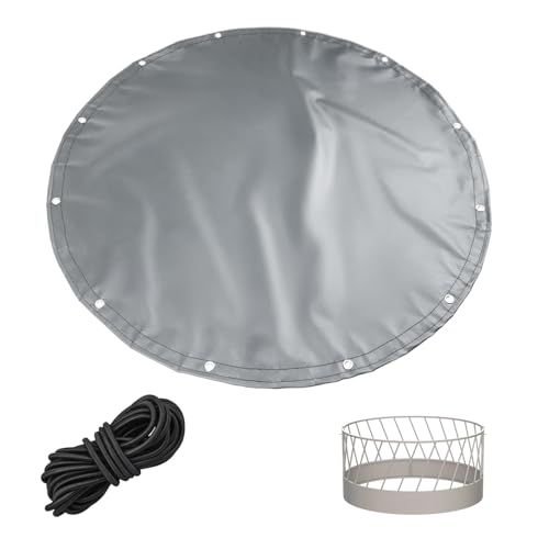 Wavecover 5.5FT Round Waterproof Tarpaulin to Cover Sheep Ring Feeder, Keep Hay Bales Dry, Equipped with 33FT Tying Rope
