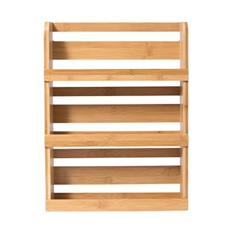 Lipper International Bamboo Wood 3-Tier Spice Rack Cover