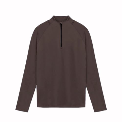 Generic Men 1/4 Zip Pullover UPF 50+ Sun Protection Long Sleeve Hiking Outdoor Shirts Quick Dry Rash Guard Performance Tshirt2