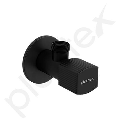 Image of Plantex Single Lever Angle Valve for Bathroom with Brass Spindle /Angle Cock /Single Way Cock with Teflon Tap for Kitchen - Pack of 1 (Black)