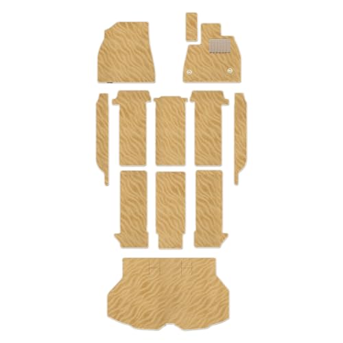 Hotfield トヨタ 互換品 新型対応 ノア ヴォクシー 90系 2025年9月〜対応 フロアマット+ステップマット+トランクマット ラゲッジマット 形状10 7人乗/ハイブリッド/コンソールボックス:有/インパネ一体(HV車)/トランク形状:カバー(