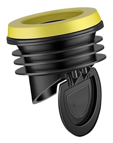 Anillo de sellado for brida de inodoro con válvula de retención, sello antirreflujo a prueba de fugas for instalación en baño con tuberías de PVC de 100-110 mm.(Black)