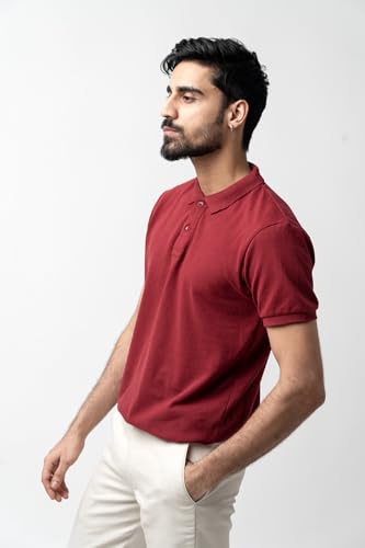 Image of Men's & Boys' Pure Cotton Polo T-Shirt - Half Sleeves, Regular Fit, Solid Plain Classic Polo Collar | Casual & Sportswear