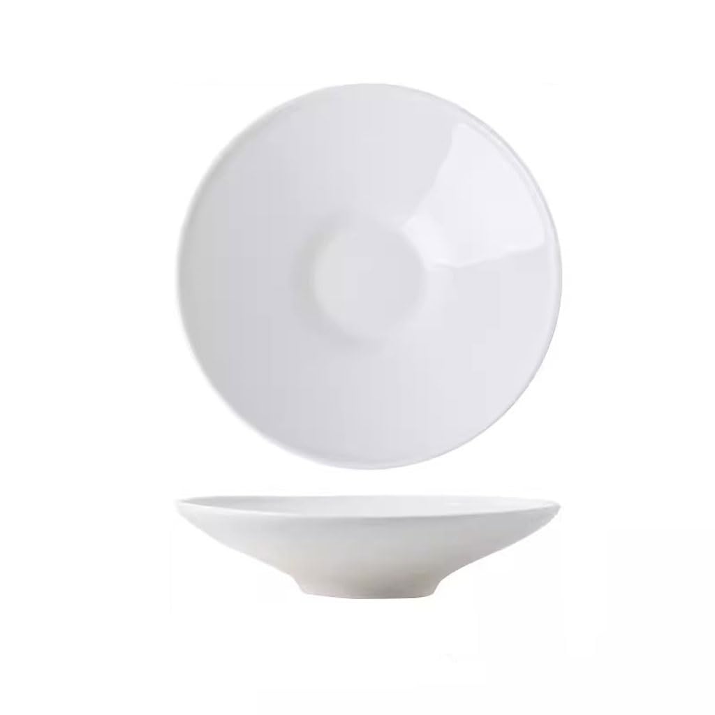 WOTZOV Salad Bowl Creative Soup Plate, Cold Dish, Cold Dish Plate, Commercial Dish Plate, Hotel Club Tableware, Deep Plate Kitchen Supplies，Medium