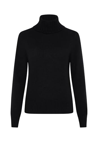 Image of Style & Republic Women's 100% Cashmere Turtleneck Sweater, Regular Fit, Premium Knit Jumper for Autumn, Winter and Spring