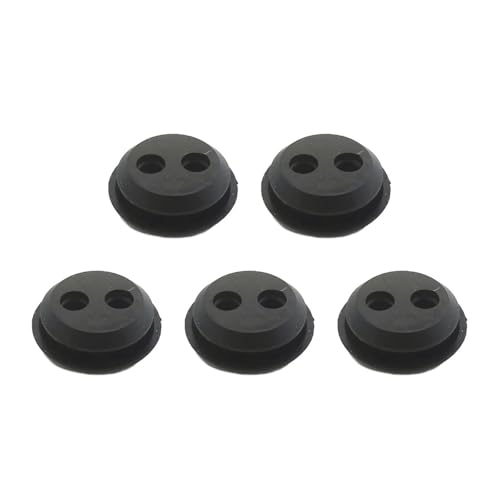 5/6個のゴム製グロメット 2穴シールグロメット ゴム製グロメット ヘッジブラシカッター用(5pcs)