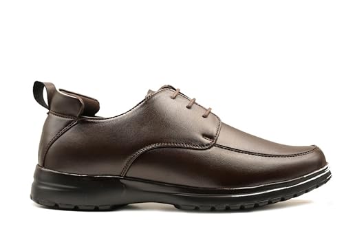 Image of Men's Orthopedic Formal Shoes - Lightweight Comfort with Arch Support, Memory Cushion Insole & Anti-Skid Sole | Stylish Office Wear | Model 1083 | Black, Brown, Tan-1083