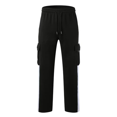 Sweatpants for Men Baggy Casual Mens Sweatpant Straight Barrel Wide Leg Sweat Pants with Pockets Men's Clothing Joggers