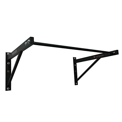 Bodystrongfitness Pull Up Bar + Kit de fijación a la pared muscular hasta Tire Upbicepsfitness Body Building para 130x90 negro, grafito / Negro