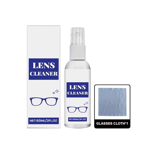 Mnozreo Líquido de Reparación de Gafas Cristales,60ML,1PC,Y 1n Trapo para Gafas,Spray De Eliminación De Arañazos De Lentes