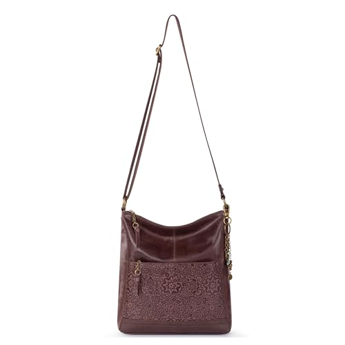 Image of The Sak Lucia Leather Crossbody Purse - Premium Leather Women's Handbag for Everyday & Travel - Cross Body Bag With Zipper