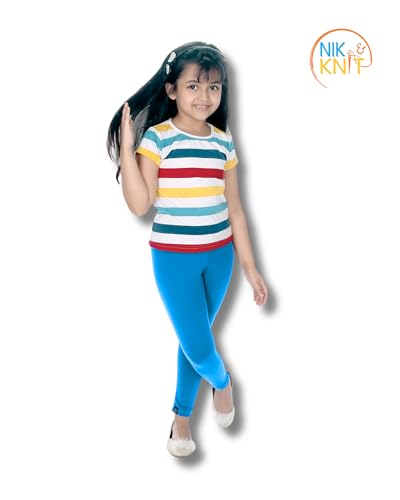 Image of NIK & KNIT Premium Stretchable Plain Leggings for Girls /Kids | Combo Bottom Wear (Top /T-Shirt NOT Included)