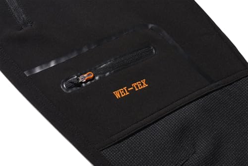 BenBoy Damen Wanderhose Wasserdicht Softshellhose Outdoorhose Winddicht Warm Gefüttert Winter Skihose Snowboardhose Trekkinghose,Schwarz,XS