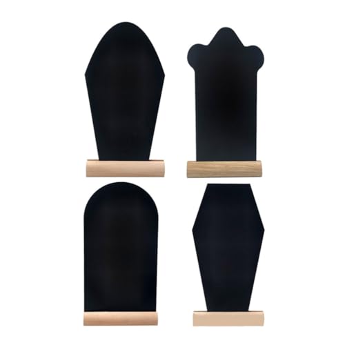 Tofficu 4pcs Wooden Tombstone Decoration Mini...