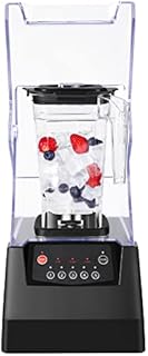 SYBO Commercial Blender With Shield, Quiet High-Speed Professional Blender Cover Soundproof Enclosure, 4D Self-Cleaning Blades for Crushing Ice, Smoothies, and Puree, Black