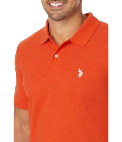 Image of U.S. POLO ASSN. Men Cotton Regular Fit Solid Polo With Small Pony | Two-Button Closure Pique Polo Shirt, Summer Fashion Golf Shirt