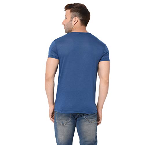 Image of Men's Cotton Blend Half Sleeve V Neck Tshirt