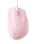 TECKNET USB Wired Mouse, 6400 DPI Mice 4 Adjustable DPI with 6-Button Corded, Optical Computer Mouse with Ergonomic Design for Laptop, Chromebook, PC, Desktop, Mac, Notebook