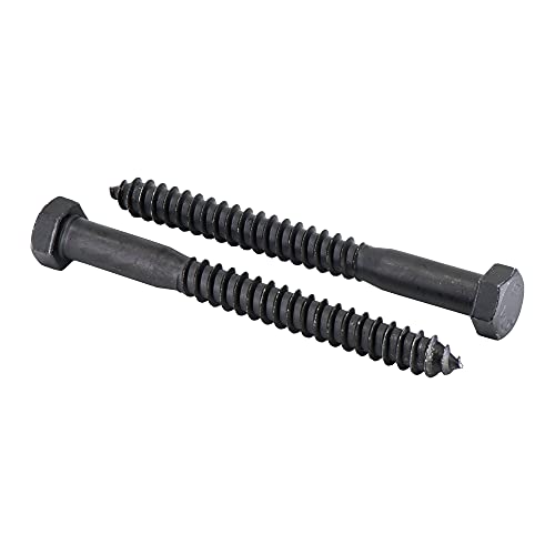 25-Piece Black Lag Bolts 1/2