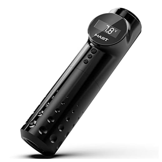 Mast Archer Wireless Tattoo Machine Rotary Pen Style Supply Coreless Motor 2,000mAh Battery Power (3.5mm Stroke Black)