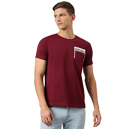 Image of Thomas Scott Men's | Solid | Half Sleeve | Slim Fit | 100% Cotton | Round Neck | Casual Tshirt